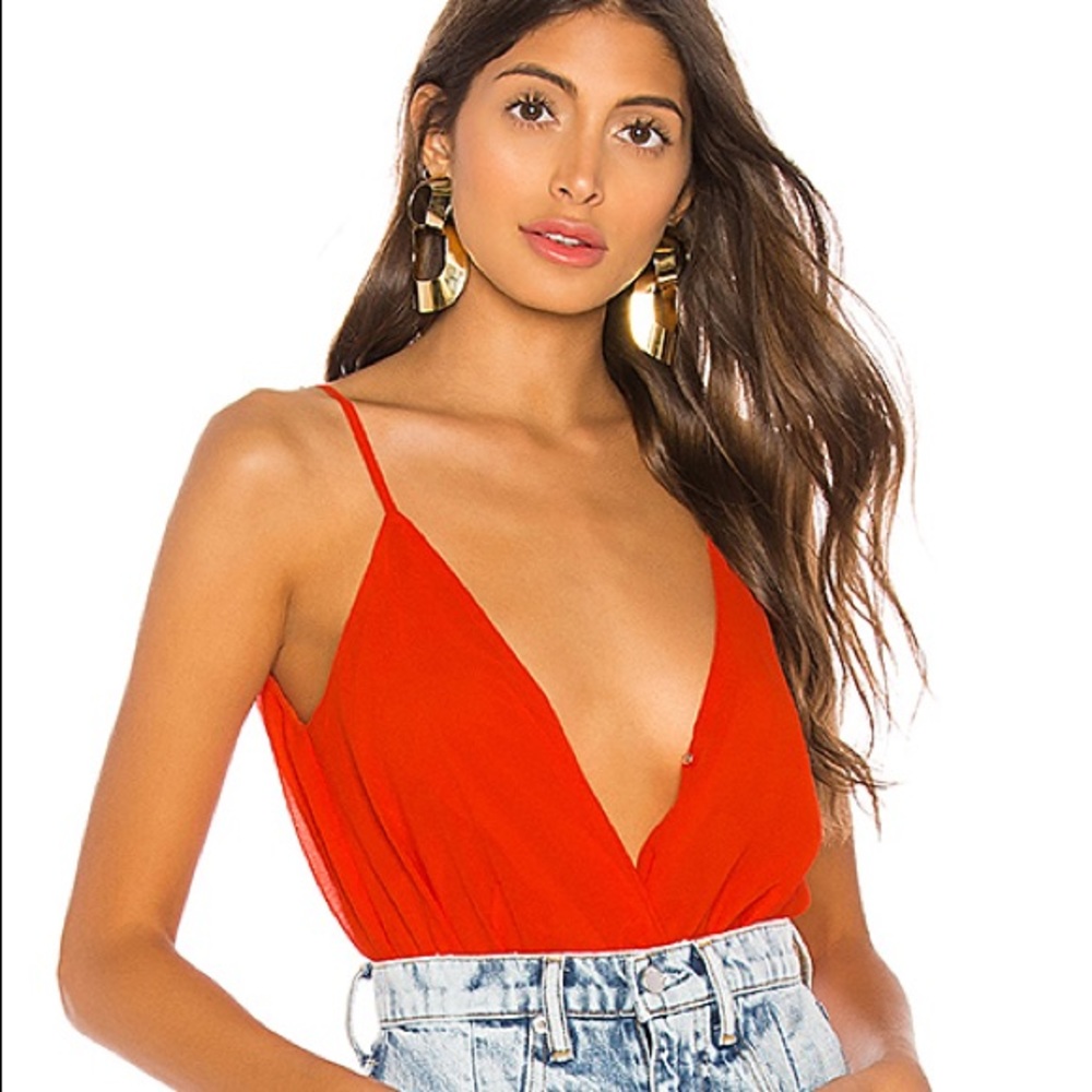 L’Academie Bodysuit in Orange - XS - NWT
